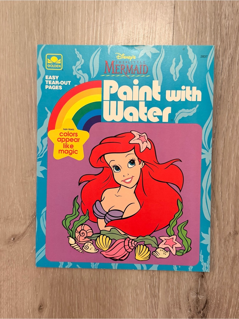 Vintage 1992 Disney The Little Mermaid Paint With Water Book - Unused NOS